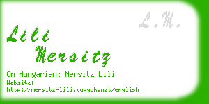 lili mersitz business card